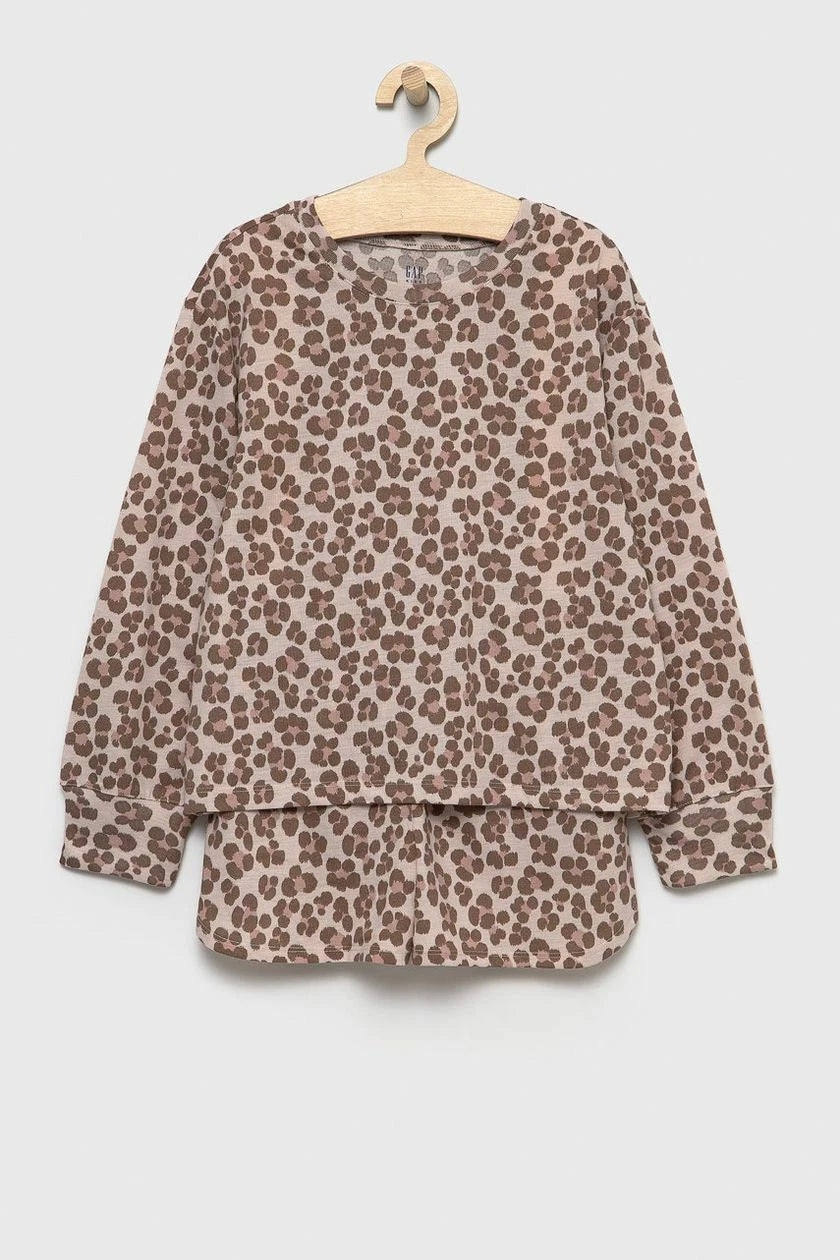 GAP Kids Girls Long Sleeve / Shorts 2 Pc Pajama Set Leopard Sizes 4, 6 NEW