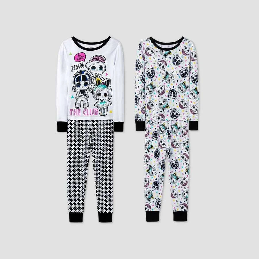 LOL SURPRISE JOIN THE CLUB 4 PIECE PAJAMAS GIRLS SIZE 4 6 8 10 NEW