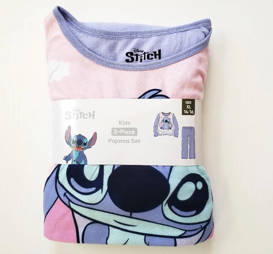 NEW DISNEY LILO & STITCH GIRLS SIZE 7/8, 10/12 OR 14/16 PURPLE SO DREAMY PAJAMAS