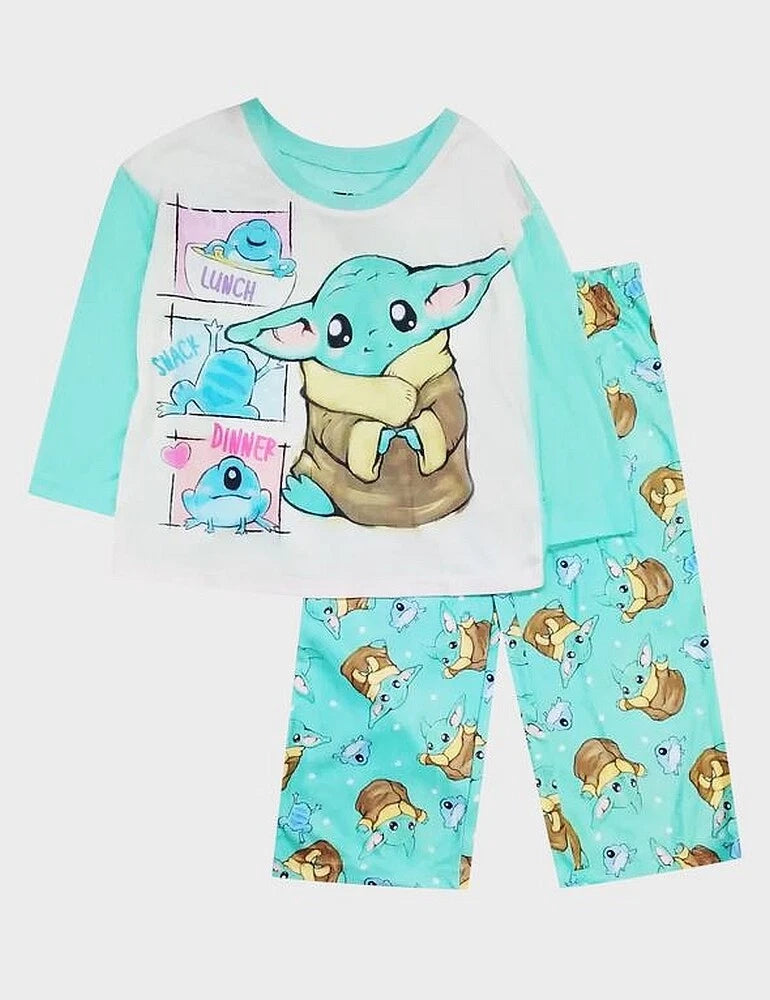 The Mandalorian Grogu, Baby Yoda Frog Snack Girl's Pajama Set