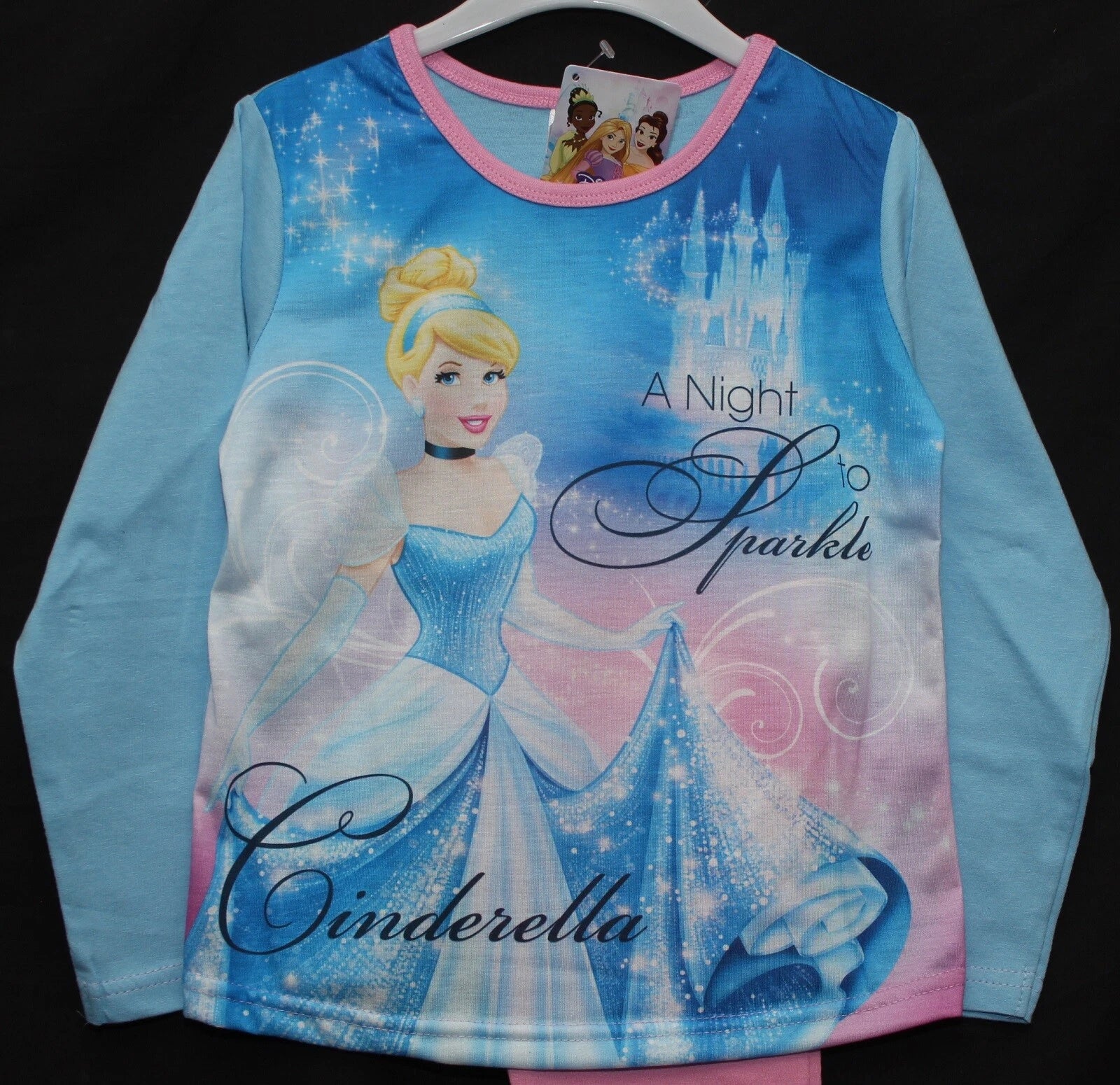 CINDERELLA Pyjamas/ Girl's Blue & Pink DISNEY PRINCESS PJs Sizes 4-10 years