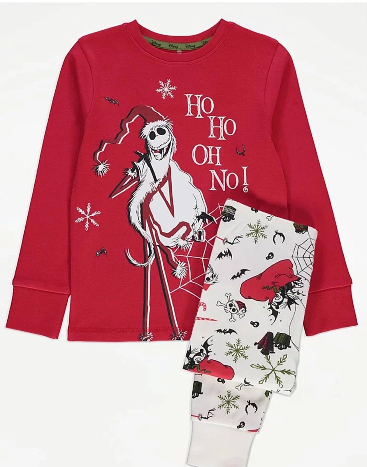 Kids 2PCS Pyjamas Set Red Nightmare Before Christmas 100% Cotton Original