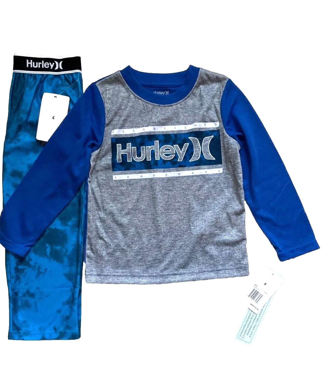 HURLEY  Boys Flannel Sleepwear Pants or Long Sleeve 2-PC Sets Sizes 4-12  *NWT*