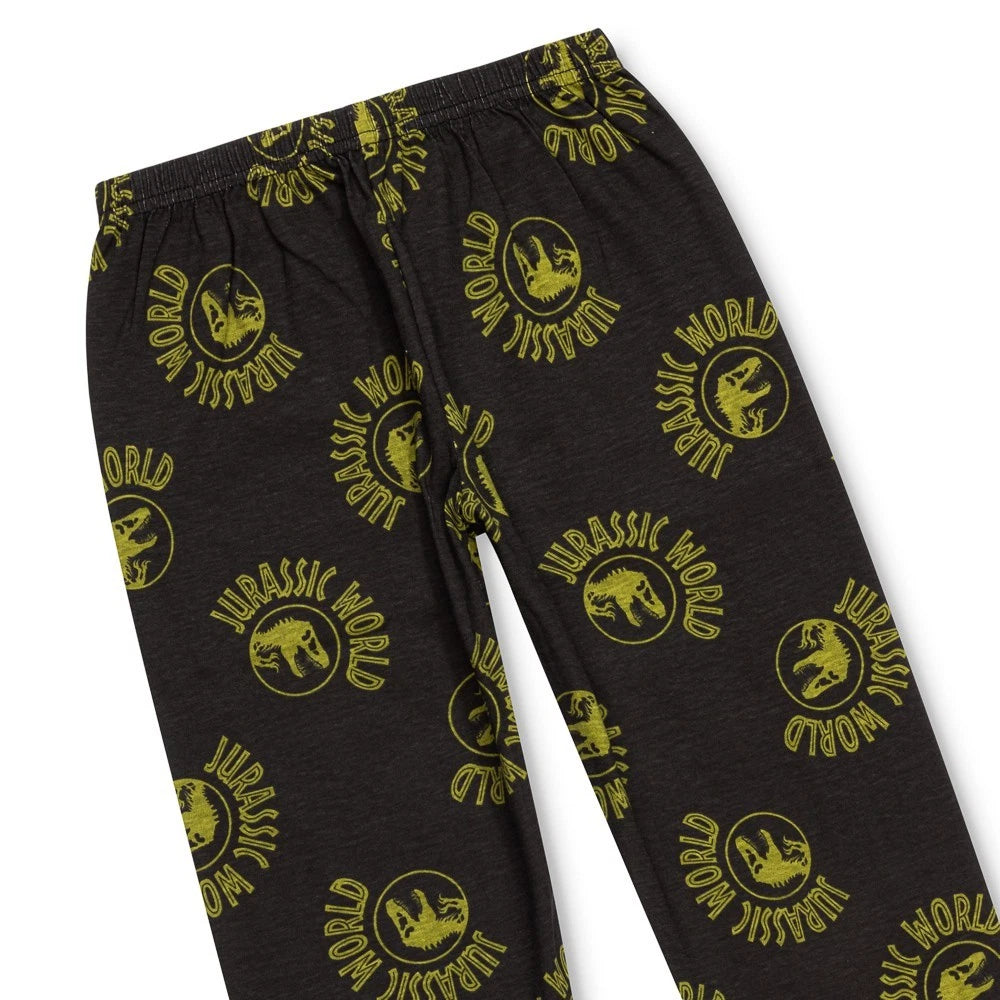 Jurassic World Boys Dinosaur Pyjamas Set T-Rex Character PJs Cotton Nightwear