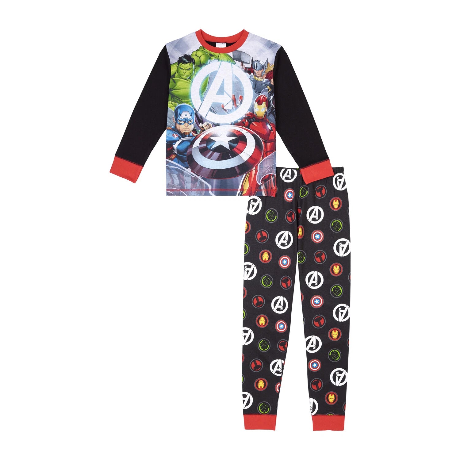 Avengers Boys Long Pyjamas, PJs Ages 4 Years to 12 Years