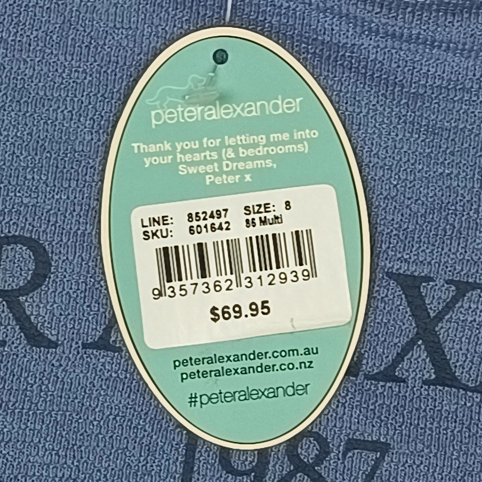 Peter Alexander Boys Pyjama Set Size 8-10-12-14 Blue Short Sleeve Top-Shorts-Bag