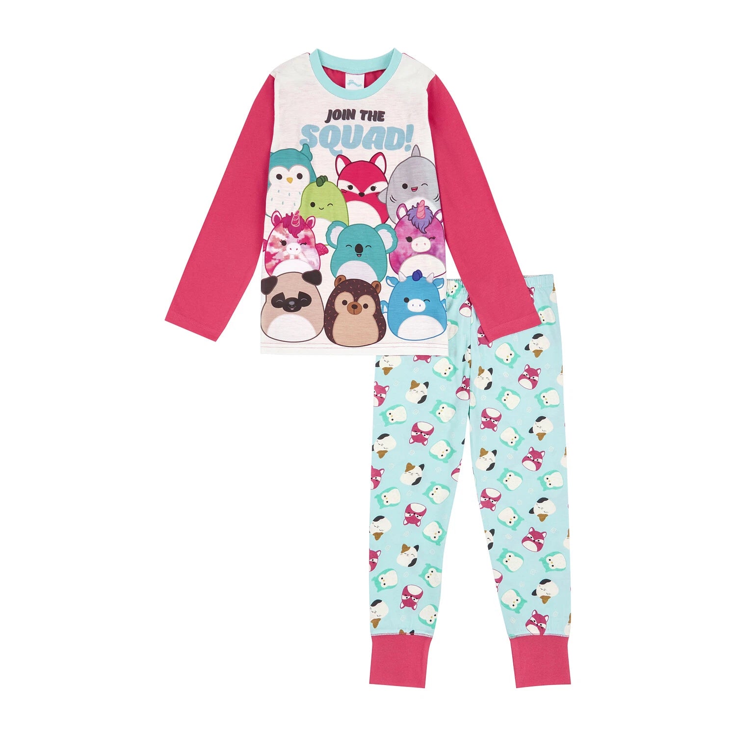Squishmallows Girls Pyjamas Squish Squad Pjs Set Ages 6 to 13 Years Old