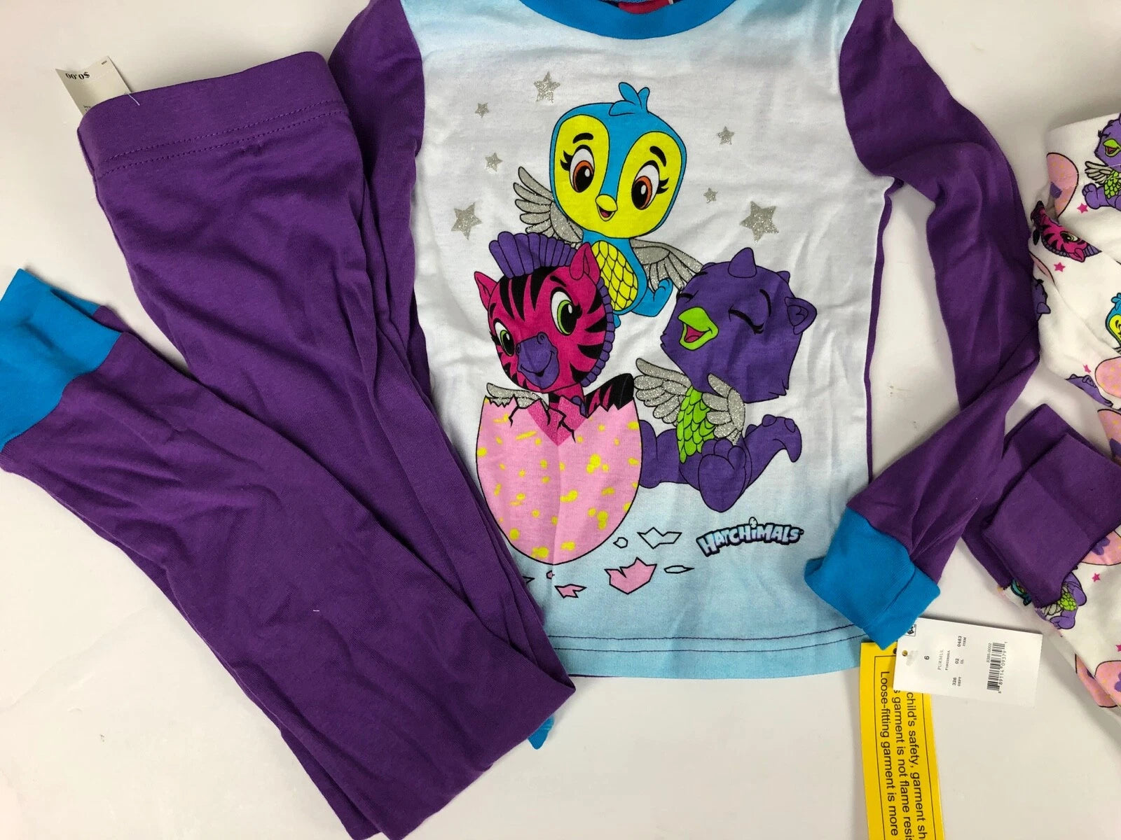 Girls Hatchimals Top Bottom Pajama Set NWT 2 Pairs