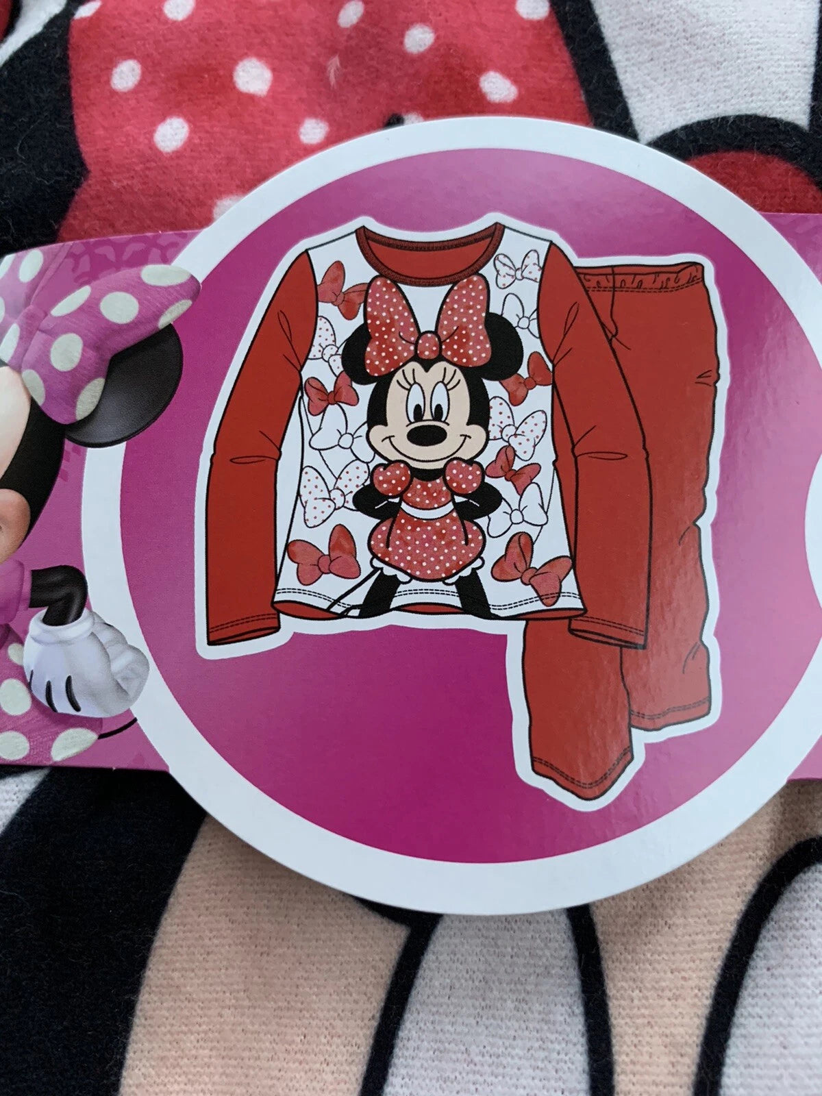 Disney Minnie Mouse Girls Pajama Set 2-Pc Pjs Gift Set Sleepwear NWT Red