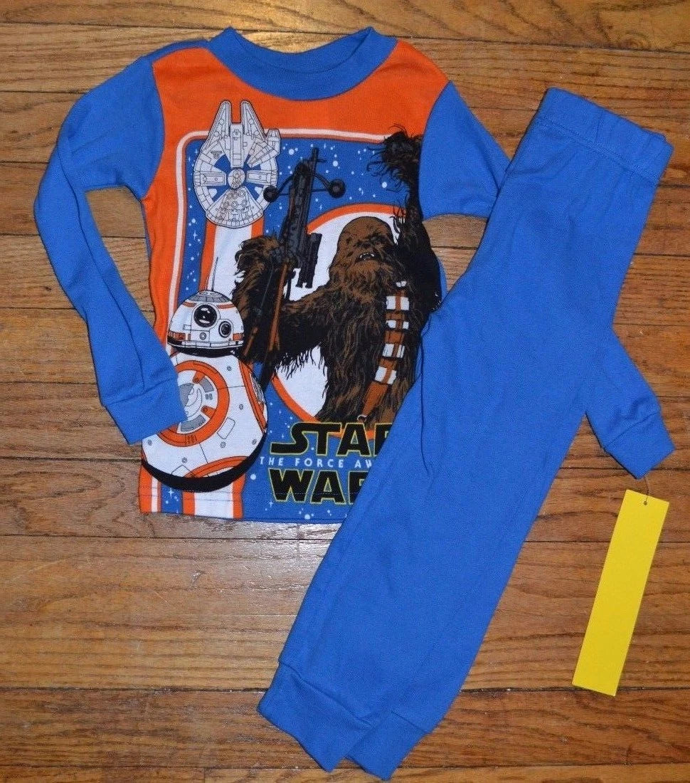 Star Wars 2 Piece Snug Fitting Pajama Set The Force Awakens PJ Sleepwear Size 4