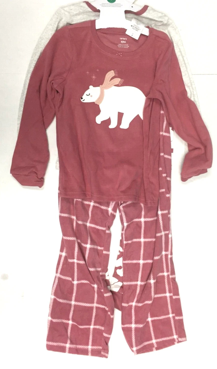 Carter's Kids' Toddler Girls 4-Piece Pajama Set Polar Bear 4T
