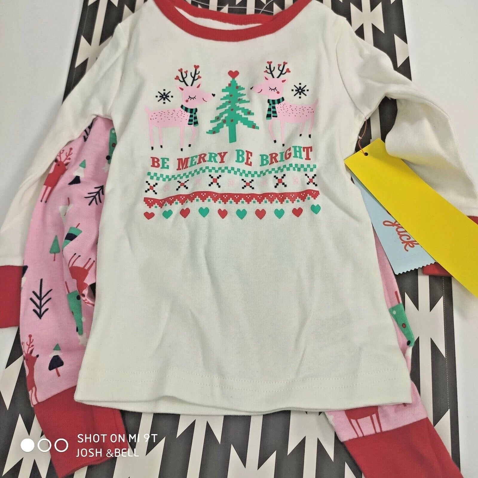 Carter's Baby Girl Be Merry, Be Bright Long Pant, Pajama Set PJ 4T Christmas
