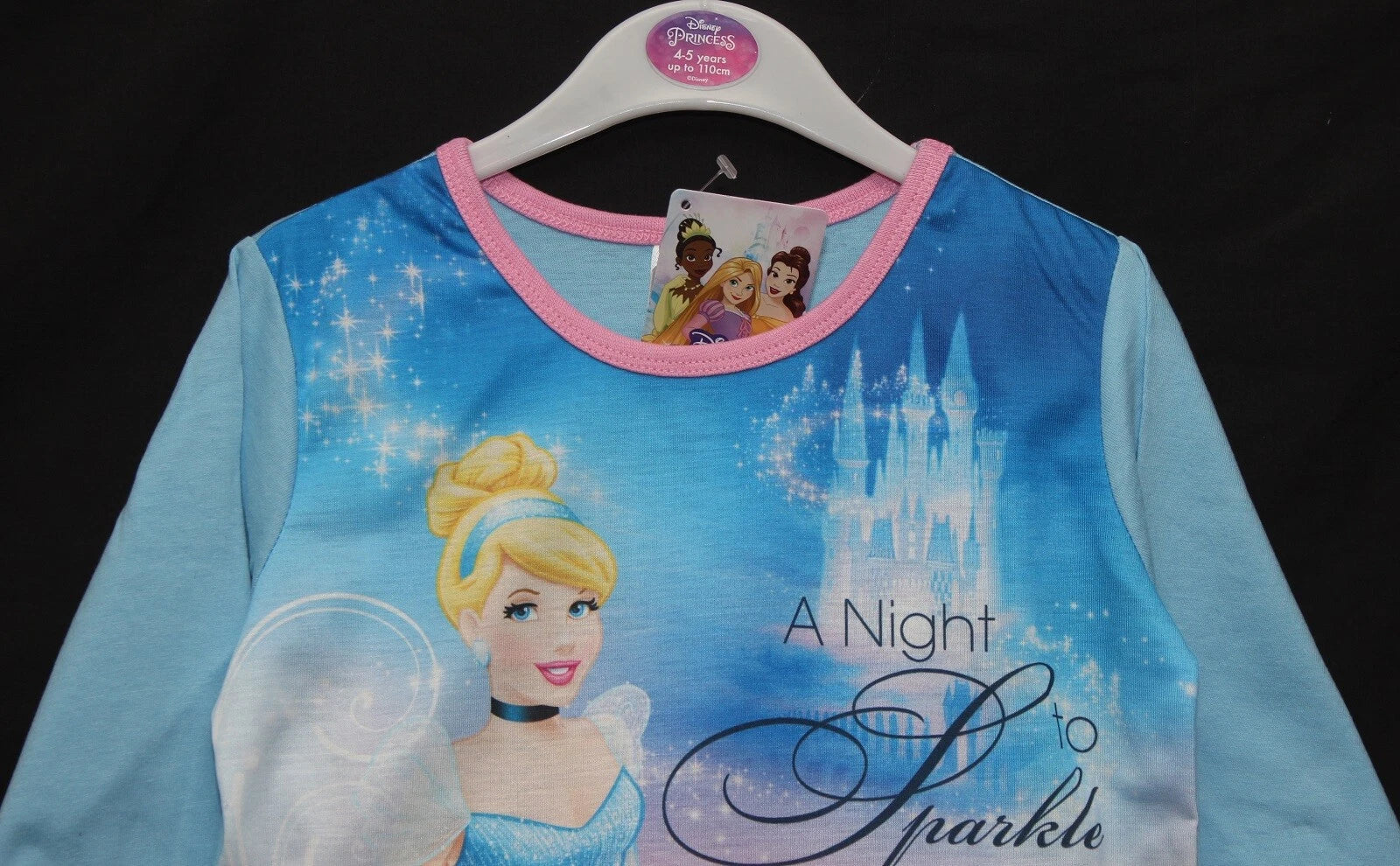 CINDERELLA Pyjamas/ Girl's Blue & Pink DISNEY PRINCESS PJs Sizes 4-10 years