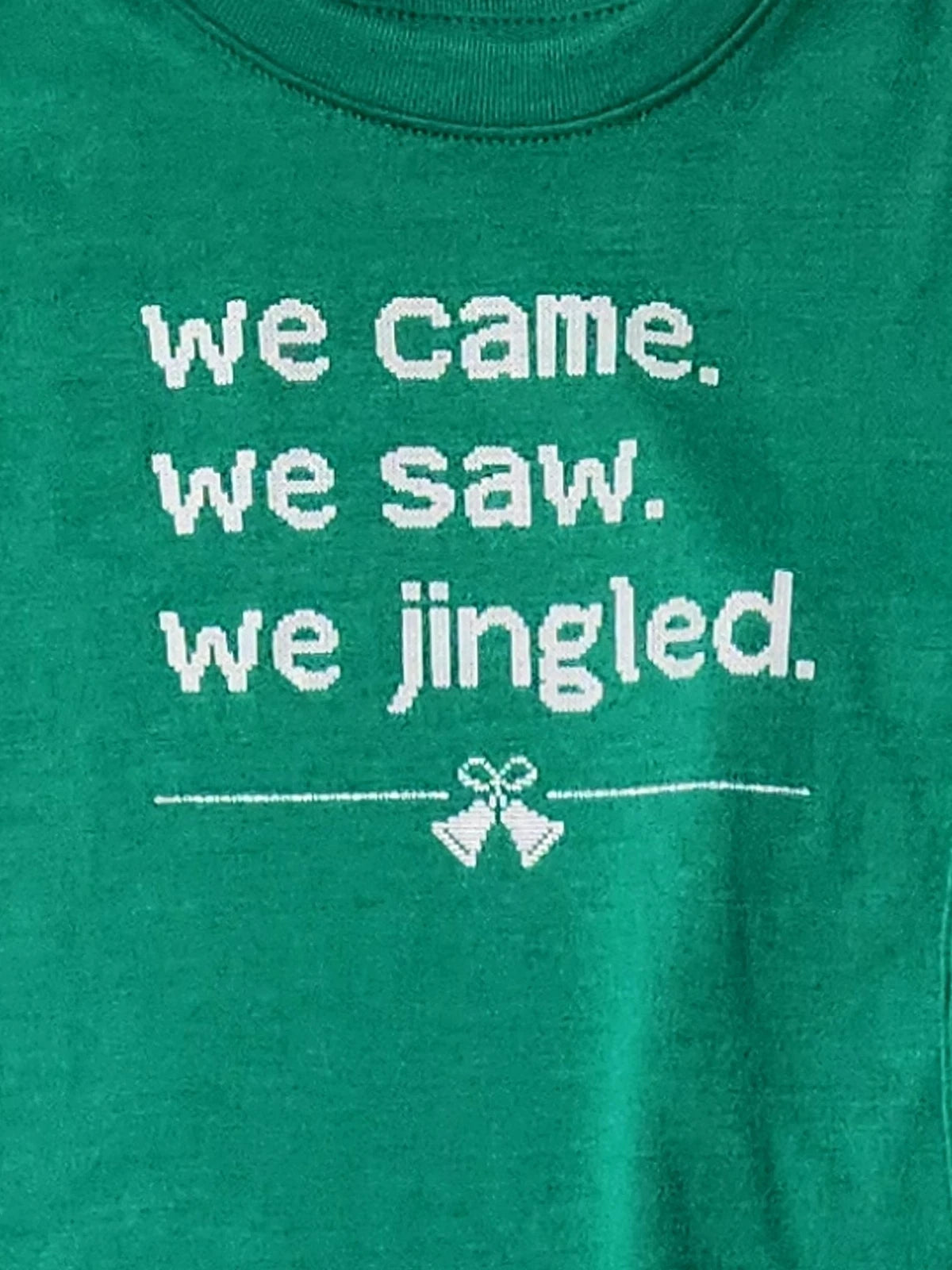 Boys Green We Came, We Saw, We Jingled Christmas Pajama Set Size 4