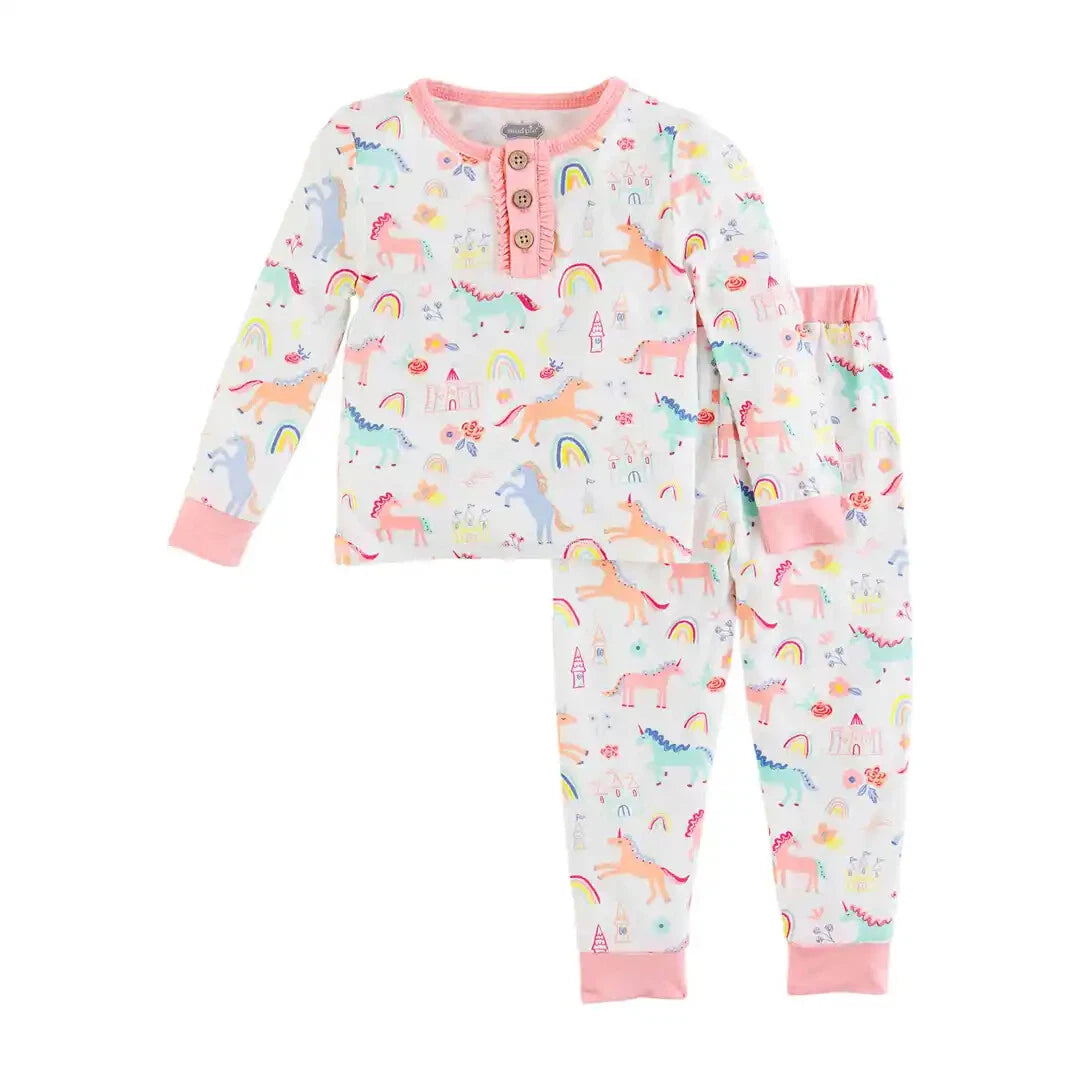 Mud Pie Pink Princess Toddler Pajama Set