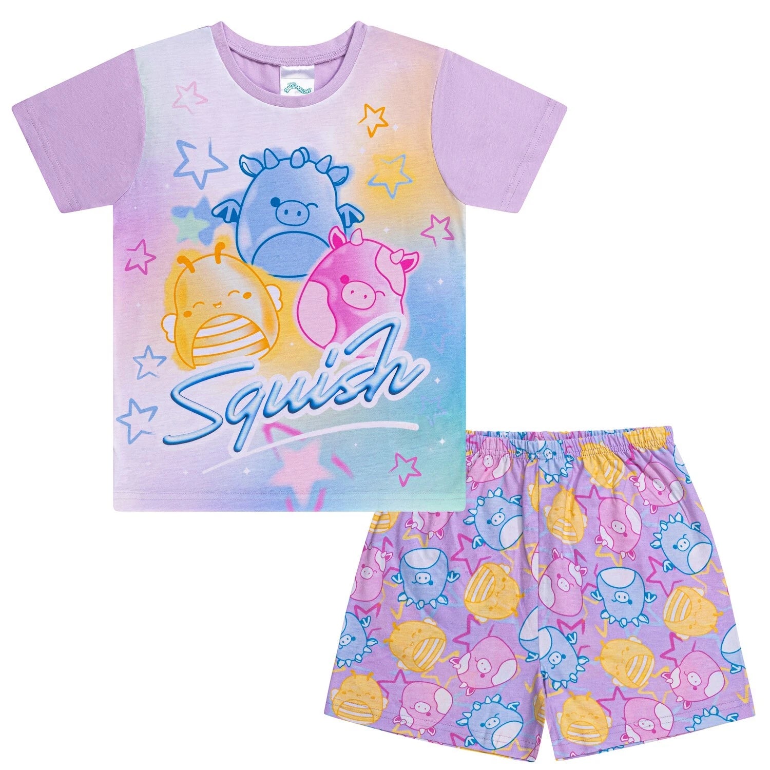 Squishmallows Girls Pyjamas Short Pjs For Girls, Nightwear for Girls