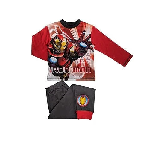 Boys Marvel Iron Man Pyjamas Avengers Pjs Kids Nightwear Ages 4-10 Years