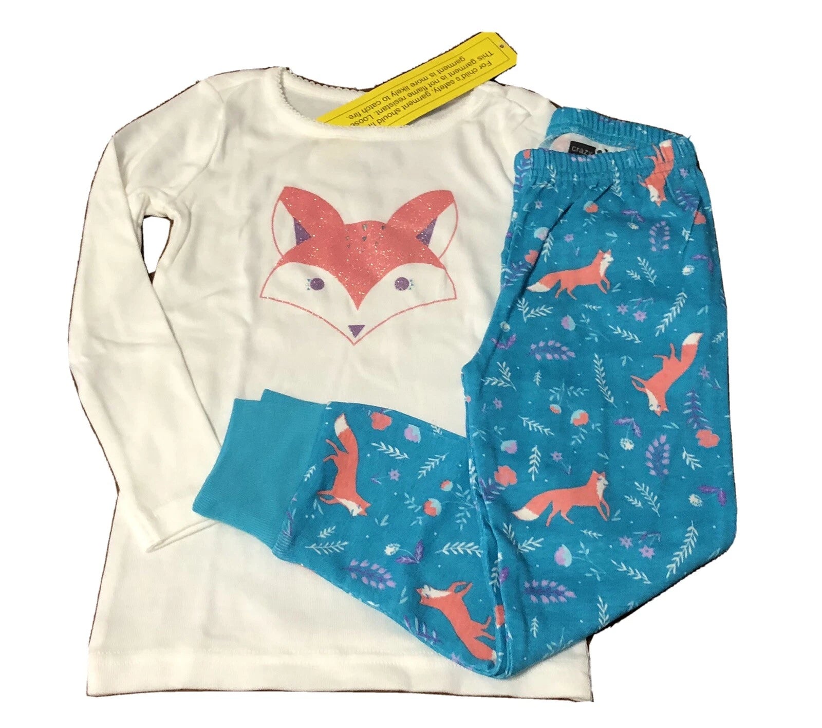 NEW Crazy 8 Girls Fox Print Pajamas Sizes 3T & 4