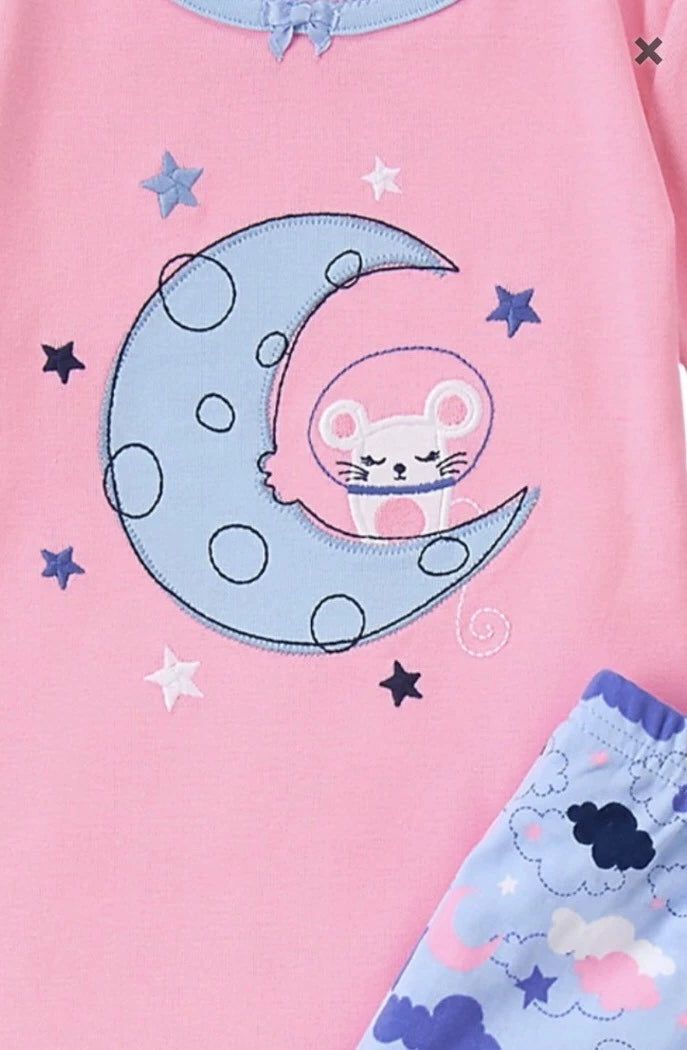 NWT Gymboree Girl 2-Piece Pajamas Sleepwear Moon Mouse Size 4  7