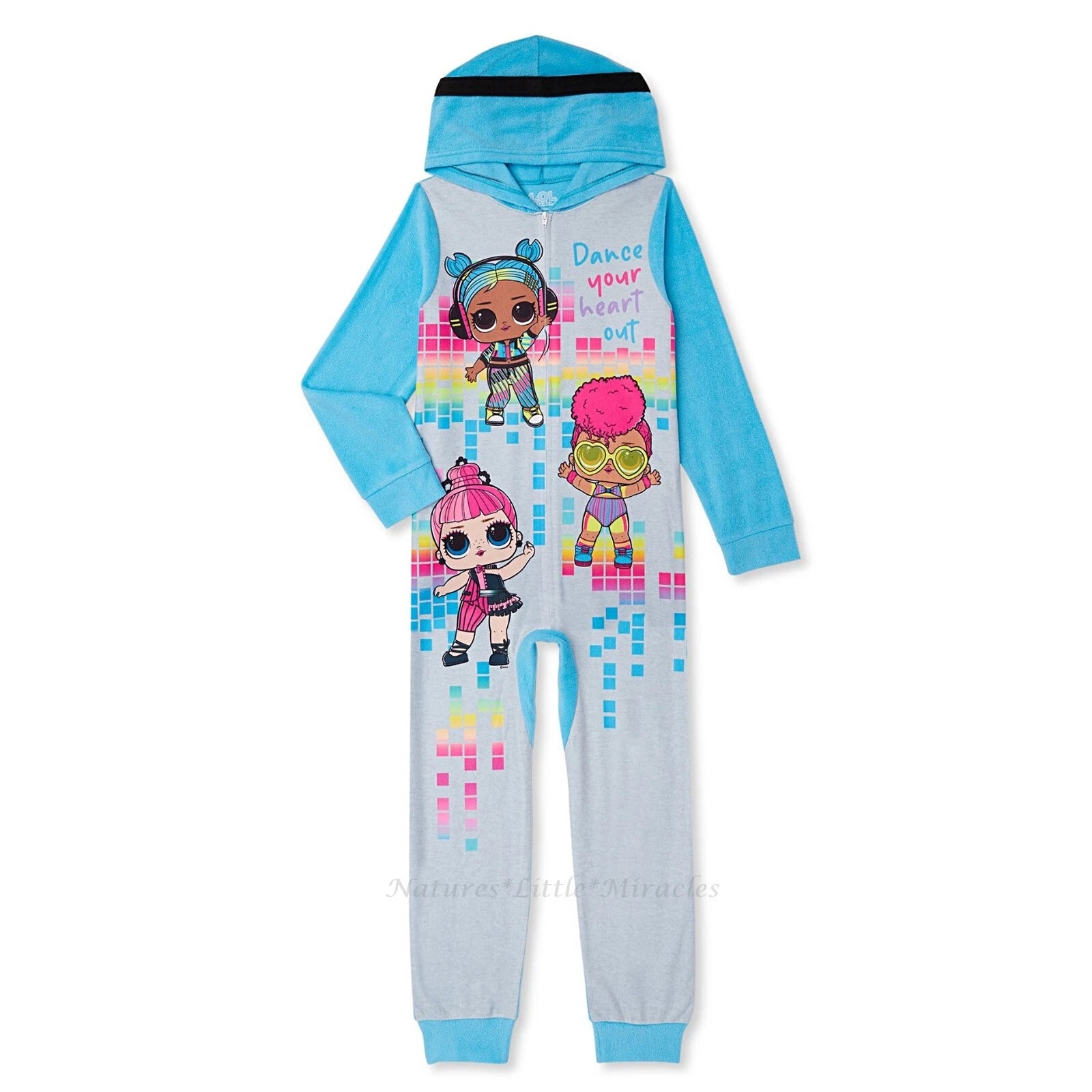 LOL Surprise Doll Pajamas Size 4-12 Girls One Piece Union Suit Hoodie L.O.L. NWT