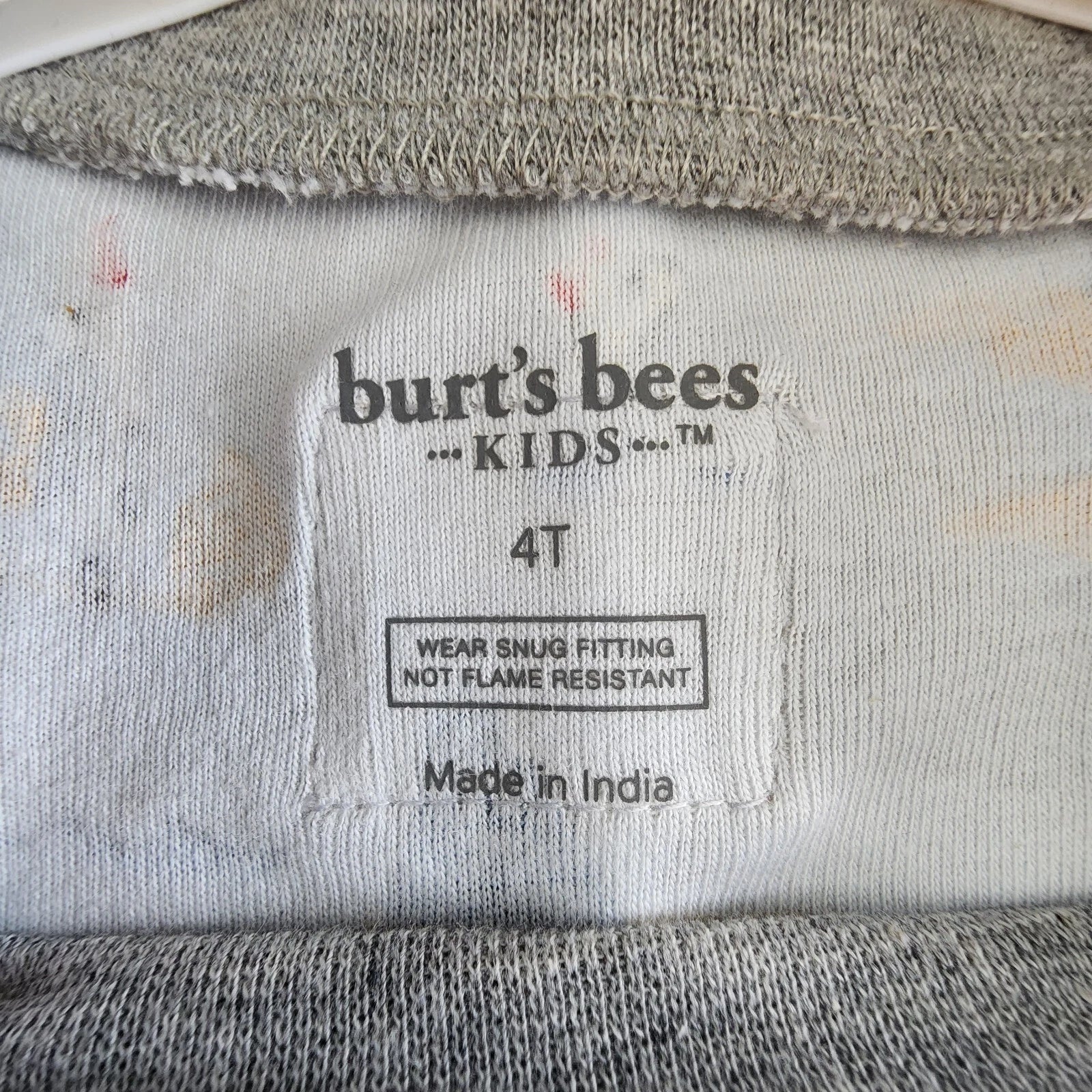 Burt's Bees Toddlers Snug Fit Pajama Set, Polar Bear Snowball, Choose Size 4T/5T