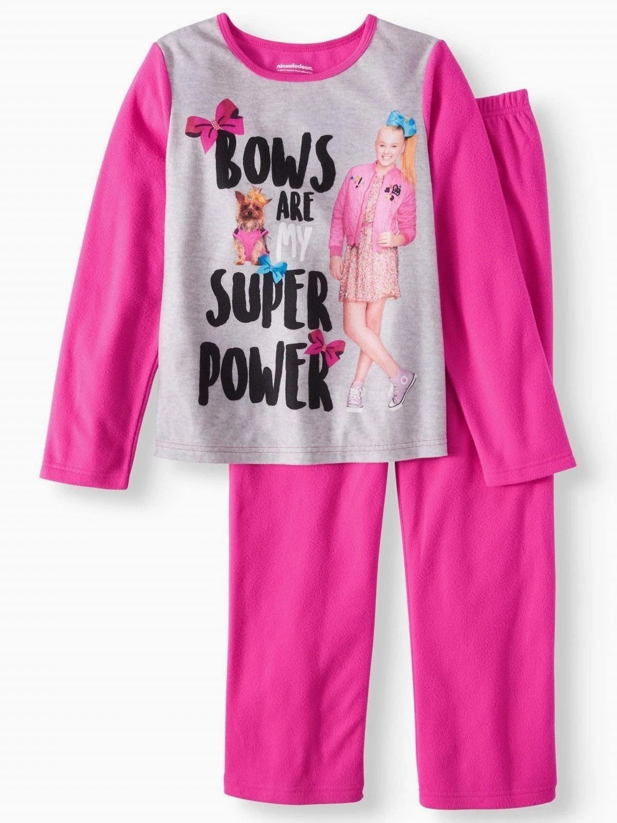 JoJo Siwa Size 4-5-10-12 girl Pajamas Long Sleeve Top Set Fleece Small-Large NEW
