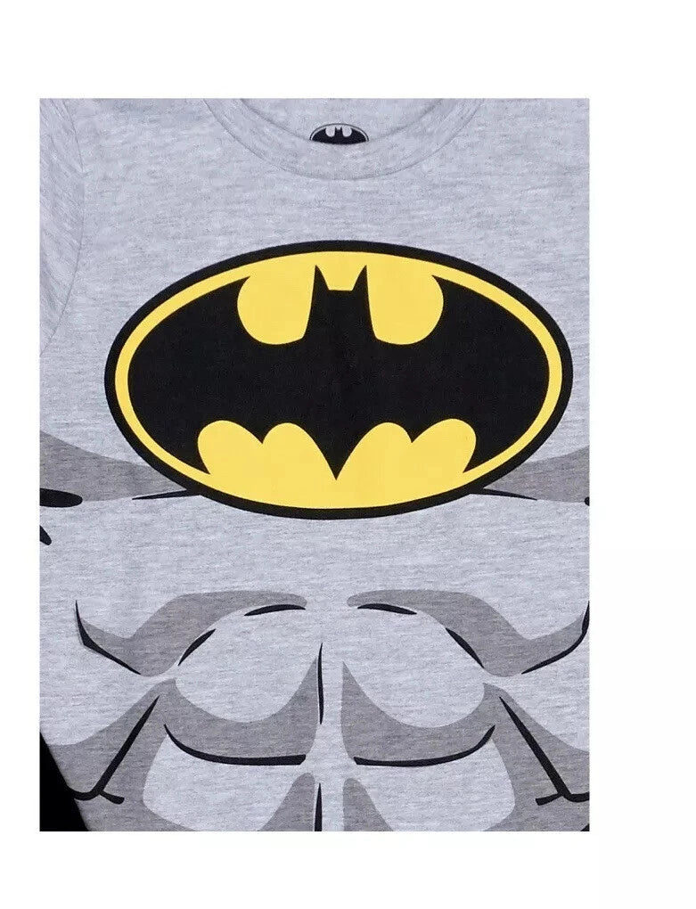 DC Comics Batman Long Sleeve Role Play Attachable Cape Joggers Pajama Set