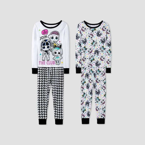 LOL SURPRISE JOIN THE CLUB 4 PIECE PAJAMAS GIRLS SIZE 4 6 8 10 NEW