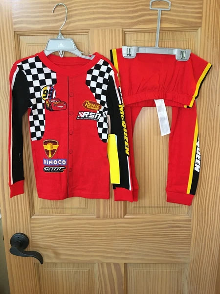 New DISNEY STORE Lightning McQueen Cars Costume Boys Pajamas PAL Pajama Set