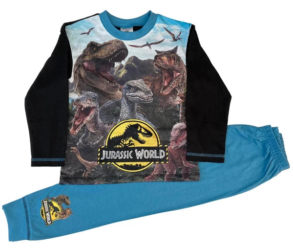 Boys JURASSIC WORLD pyjamas, pjs character childrens nightwear 4 -10 yrs