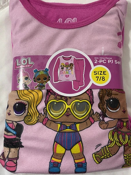 Girl's LOL Surprise 2 pc flannel pajama set multiple sizes new #516