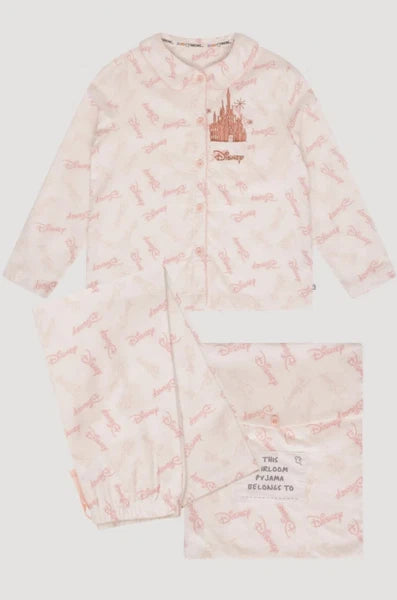 Girls Disney Princess Pyjamas Girls Princess Castle Pyjama Set Kids Button Pjs