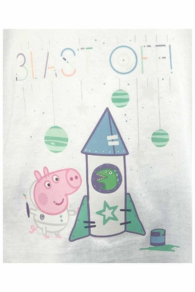 George Pig Boys Pyjamas Space Pjs Set Nightwear Long Sleeve Top Trousers Peppa