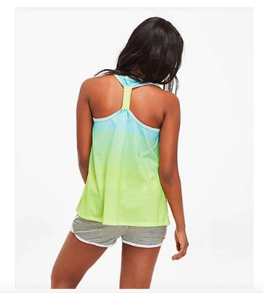 *NWT* JUSTICE GIRLS SIZE 8 HELLO WEEKEND GREEN BLUE OMBRE TOP N SHORTS PAJAMAS