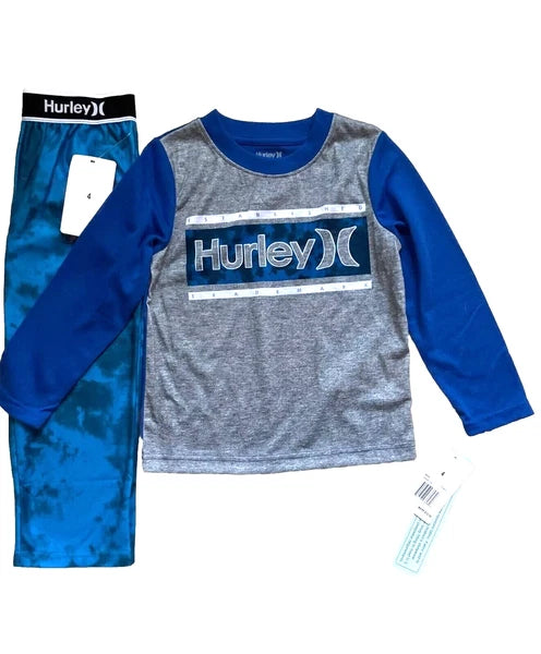 HURLEY  Boys Flannel Sleepwear Pants or Long Sleeve 2-PC Sets Sizes 4-12  *NWT*