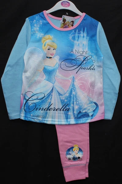 CINDERELLA Pyjamas/ Girl's Blue & Pink DISNEY PRINCESS PJs Sizes 4-10 years
