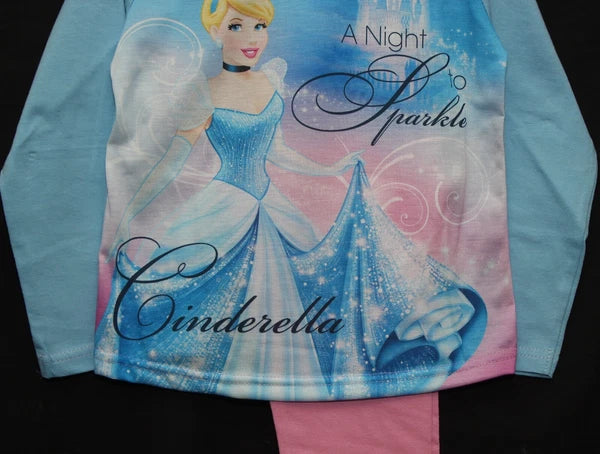 CINDERELLA Pyjamas/ Girl's Blue & Pink DISNEY PRINCESS PJs Sizes 4-10 years