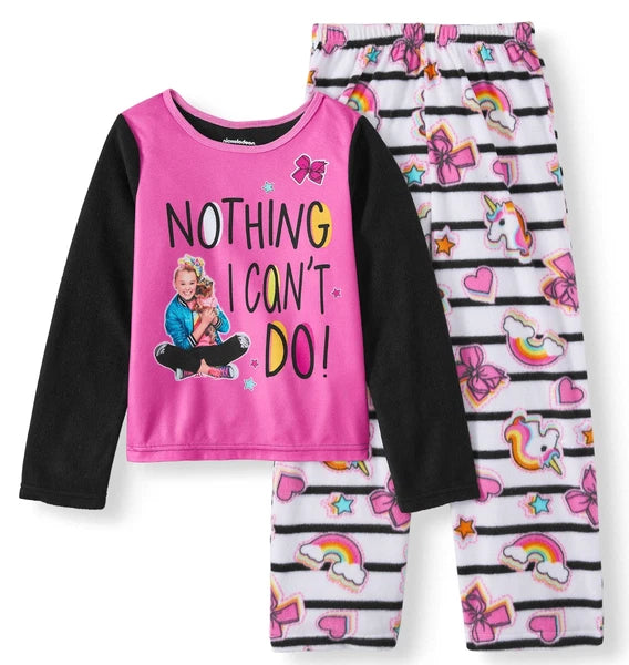 JoJo Siwa Girls Size 4,6 Pajamas Set Puppy Dog BowBow Unicorn Small S Fleece NEW