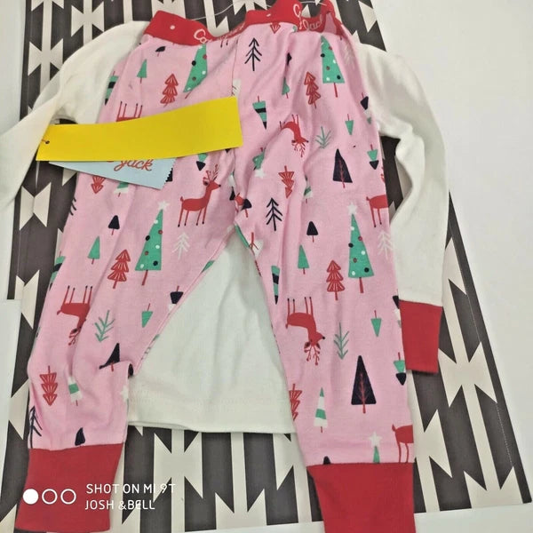 Carter's Baby Girl Be Merry, Be Bright Long Pant, Pajama Set PJ 4T Christmas