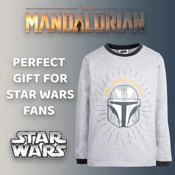 Star Wars Kids Pyjamas Mandalorian Long Sleeve PJ set Winter Cotton Christmas