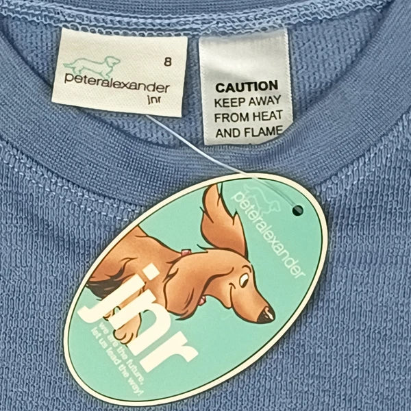 Peter Alexander Boys Pyjama Set Size 8-10-12-14 Blue Short Sleeve Top-Shorts-Bag