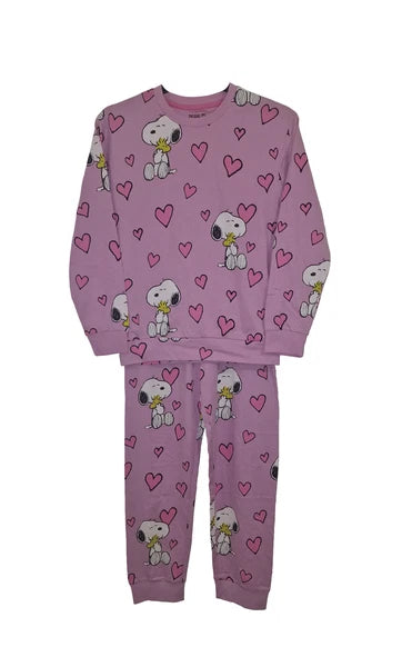 Ex M&S Peanuts Snoopy Pyjamas PJs Girls 6-16 Years NEW Pink