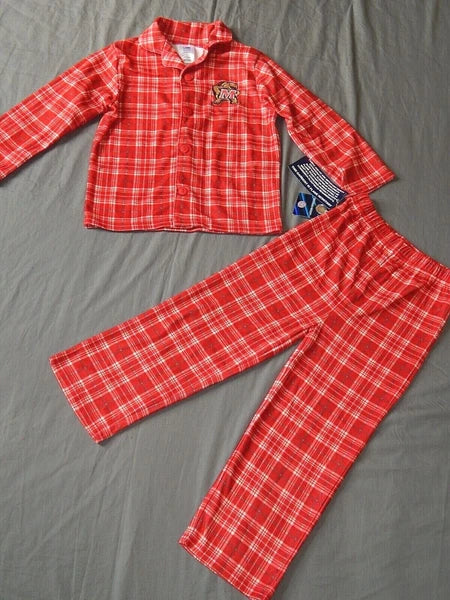 Boy's Pajamas Maryland Terrapins Size 4 Kids Sleep Set Outfit Red Terps Lounge