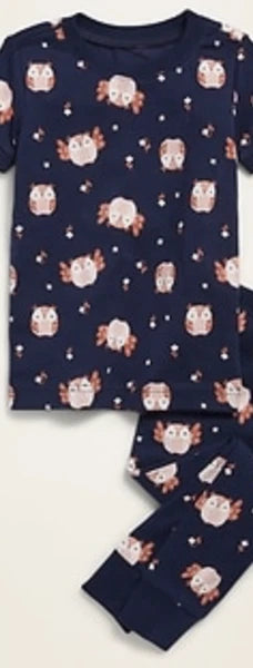 OLD NAVY OWLS PRINT TODDLER GIRL PAJAMA SET. NEW WITH TAG.