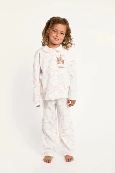 Girls Disney Princess Pyjamas Girls Princess Castle Pyjama Set Kids Button Pjs