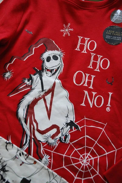 Kids 2PCS Pyjamas Set Red Nightmare Before Christmas 100% Cotton Original