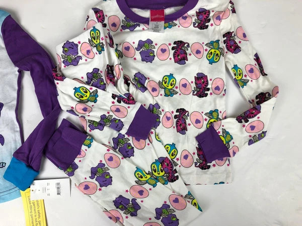 Girls Hatchimals Top Bottom Pajama Set NWT 2 Pairs