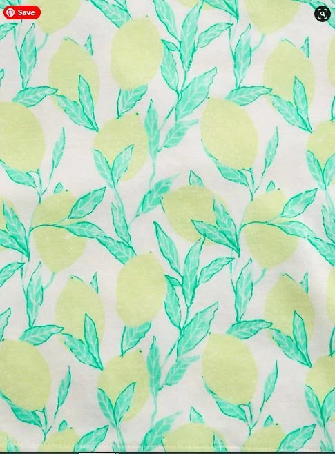 NEW babyGap 100% Organic Cotton Lemon PJ Sleep Set Pajamas 3T 4T 5T