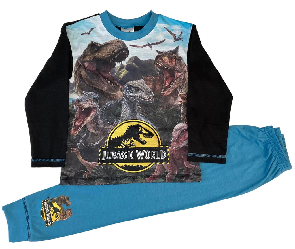 Boys JURASSIC WORLD pyjamas, pjs character childrens nightwear 4 -10 yrs