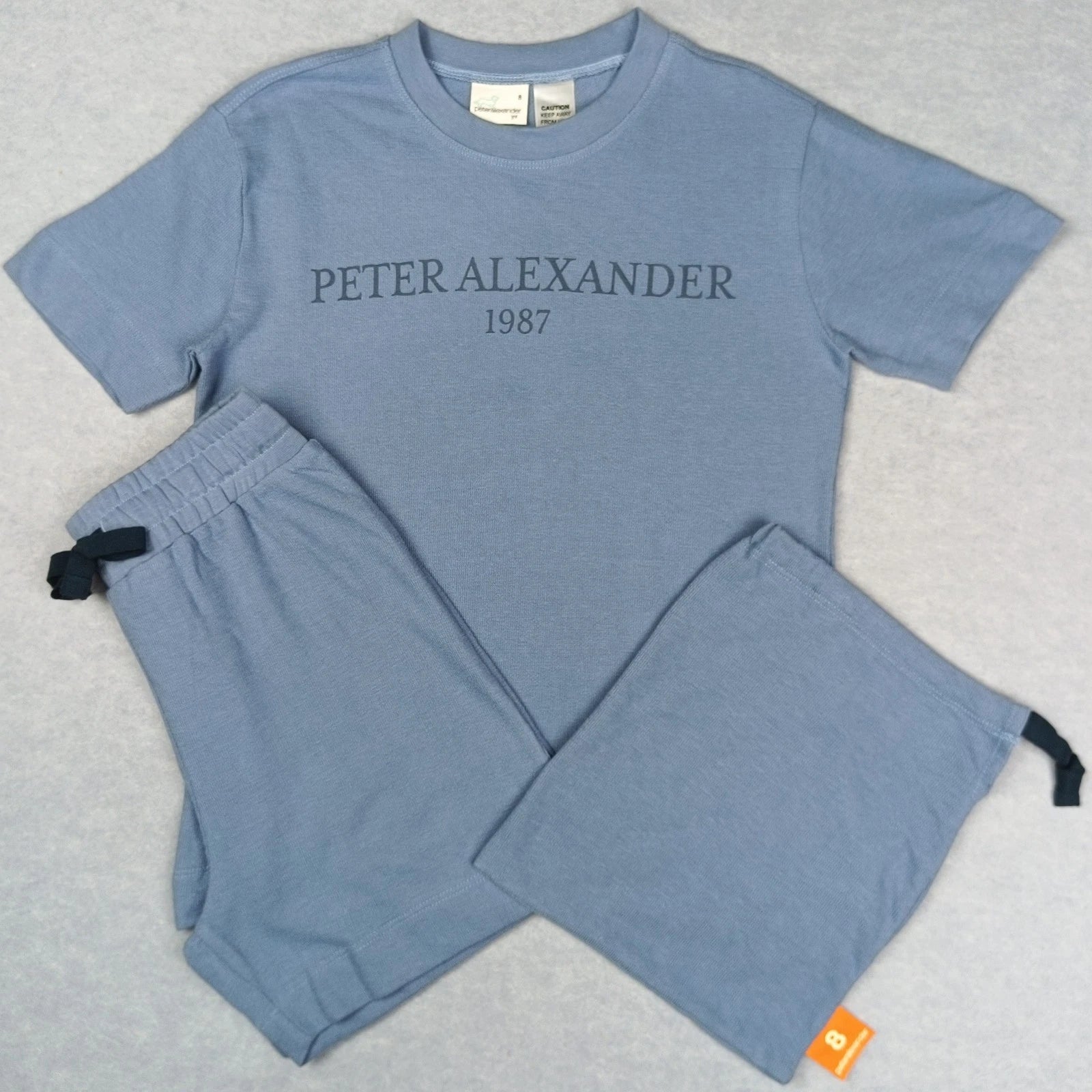 Peter Alexander Boys Pyjama Set Size 8-10-12-14 Blue Short Sleeve Top-Shorts-Bag